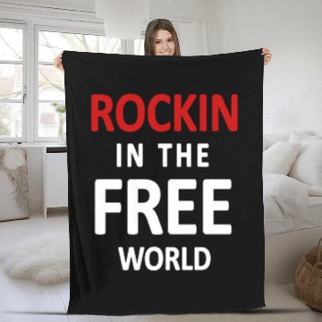 Discover Neil Young Rockin In The Free World Fleece Blankets