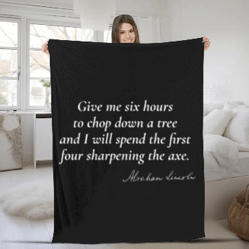 Discover Preparation Leads to Success - Abraham Lincoln Fleece Blankets