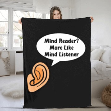 Discover Psychologist Mind Reader? More Mind Listener Fleece Blankets