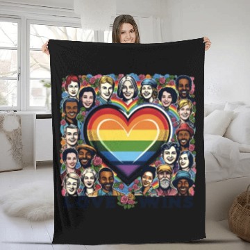 Discover Love Wins LGBT Pride Month Celebration Design Fleece Blankets