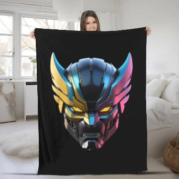 Discover Robot Wolverines Fleece Blankets