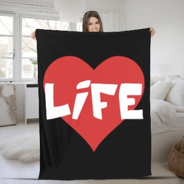 Discover I love my life couple Fleece Blankets