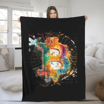 Discover Pi day 3.14 Nerd Math Teacher Crypto Bitcoin Fleece Blankets