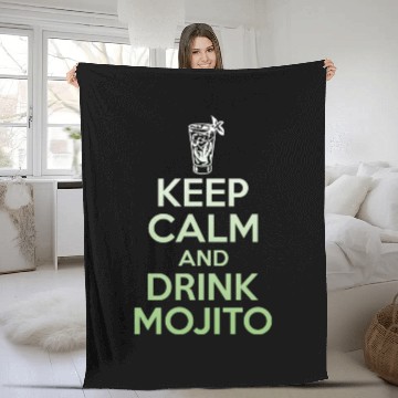 Discover Keep Calm And Drink Mojito Fleece Blankets - Funny Rum