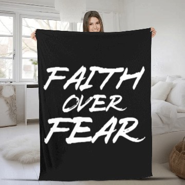 Discover FearlessFaith Design: Embrace Faith Over Fear Fleece Blankets
