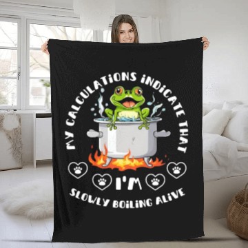 Discover Boiling frog theory and global warming Fleece Blankets