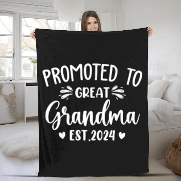 Discover Promoted to Great Grandma 2024 Soon to Be Great Fleece Blankets