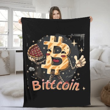 Discover Pi day 3.14 Crypto Bitcoin Smile Math Code Fleece Blankets
