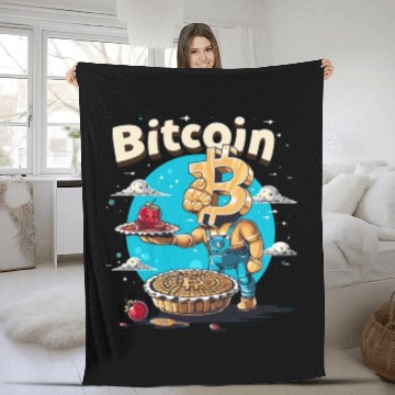 Discover Pi day 3.14 Crypto Bitcoin Fitness Man Love Apple Fleece Blankets