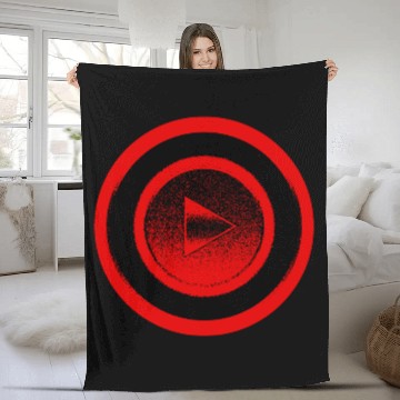 Discover Button Play Music Fleece Blankets