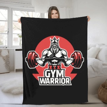Discover Gym warrior Fleece Blankets