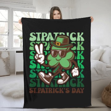 Discover St. Patrick's Day Ireland Irish Green Fleece Blankets