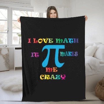 Discover i love math it makes me crazy Fleece Blankets
