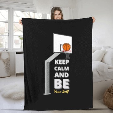 Discover Basketball Zen Fleece Blankets Keep Calm and Be Yourself