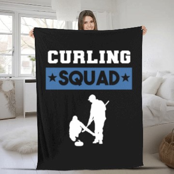 Discover Curling Ice Sports Trainer Fleece Blankets
