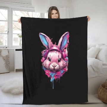 Discover Sticky Rabbit Graffiti Tees Fleece Blankets