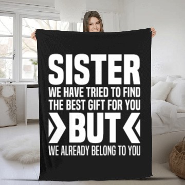 Discover Gift From Brother To Little Sister For Big Sisters Fleece Blankets