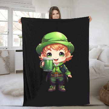 Discover Green Beer on St Patricks Day Fleece Blankets