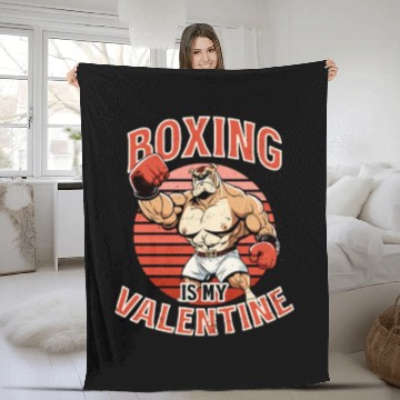 Discover Boxing Boxing Is My Valentine Fleece Blankets