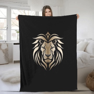 Discover Royal Golden Lion Fleece Blankets