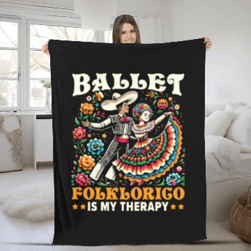 Discover Ballet Folklorico Dancer Mexico Mexican Dance Fleece Blankets