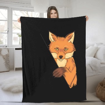 Discover Red Fox Cartoon Animal Kingdom Nature Fleece Blankets