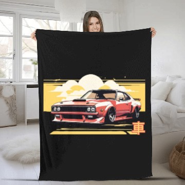 Discover Tuned Japan Car Fleece Blankets