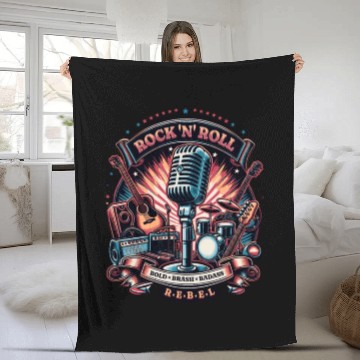 Discover [PHUONG store] - Rock Roll Rebel Fleece Blankets