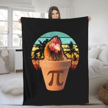 Discover Chicken Pot Pi Funny Math Pi Day Fleece Blankets