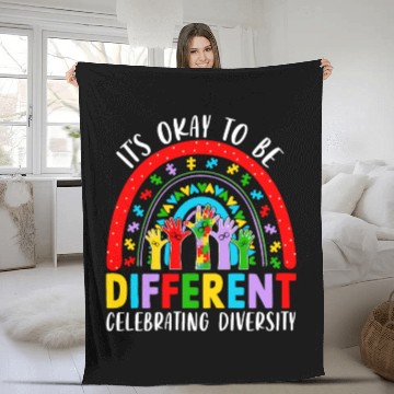 Discover It S Okay To Be Different Embrace Neurodiversity Fleece Blankets