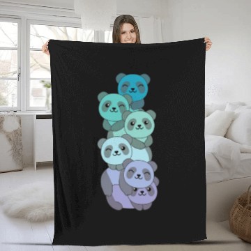 Discover Neptunic Flag Pride Lgbtq Cute Panda Pile Fleece Blankets