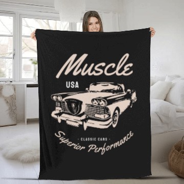 Discover Muscle car superior performance Fleece Blankets