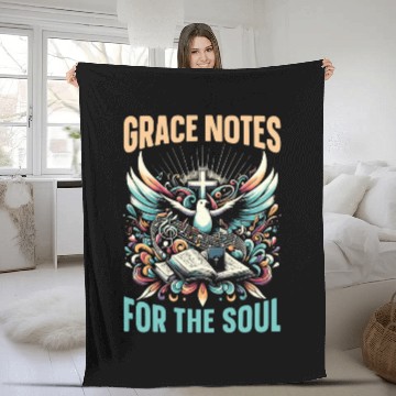 Discover Gospel Music Religious Bible Scripture Christian Fleece Blankets