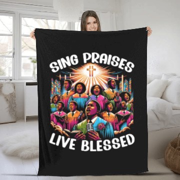 Discover Gospel Music Religious Bible Scripture Christian Fleece Blankets