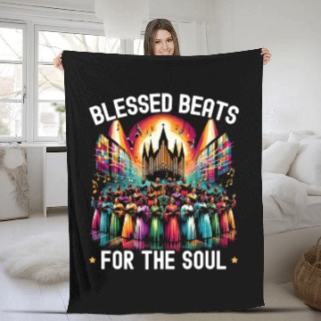 Discover Gospel Music Religious Bible Scripture Christian Fleece Blankets