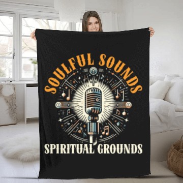 Discover Gospel Music Religious Bible Scripture Christian Fleece Blankets