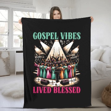 Discover Gospel Music Religious Bible Scripture Christian Fleece Blankets