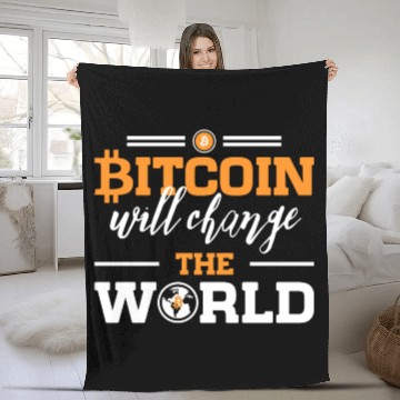 Discover Bitcoin will Change the World Fleece Blankets