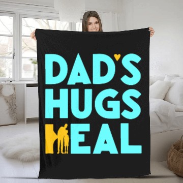 Discover Typography Fleece Blankets design Dad s Hugs Heal