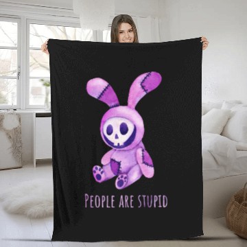 Discover People are Stupid Fleece Blankets