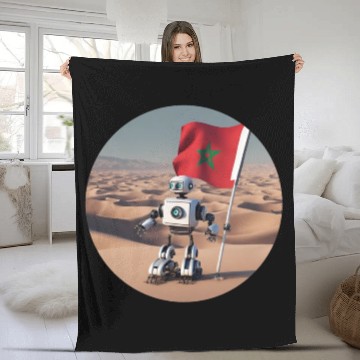 Discover mech robot design crafted Fleece Blankets
