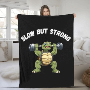 Discover Slow But Strong Turtle Fleece Blankets