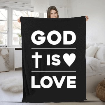 Discover Divine Love: Embrace the Spirit with 'God is Love' Fleece Blankets