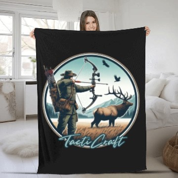 Discover TactiCraft Elk Bow Hunter Fleece Blankets