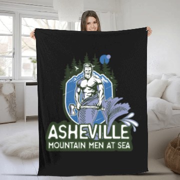 Discover Asheville mountain men at sea Fleece Blankets