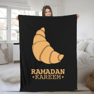 Discover The crescent croissant is a sweet combination Fleece Blankets