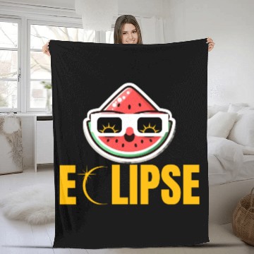 Discover Eclipse Slice: Melon with Attitude! Fleece Blankets