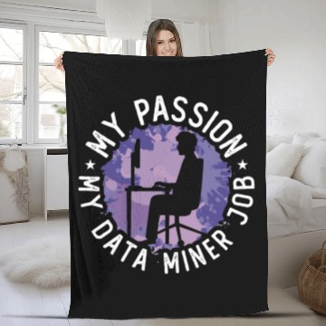 Discover Data Miner My Passion My Data Computer Engineering Fleece Blankets