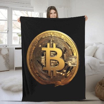 Discover bitcoin Fleece Blankets