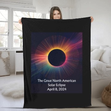 Discover Celestial Dance: Solar Eclipse Fleece Blankets